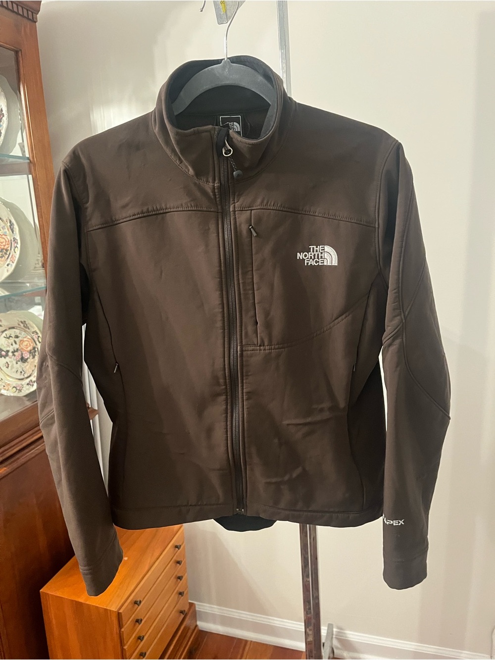 Women’s Medium The North Face Brown Lightweight Jacket with Chest Logo
